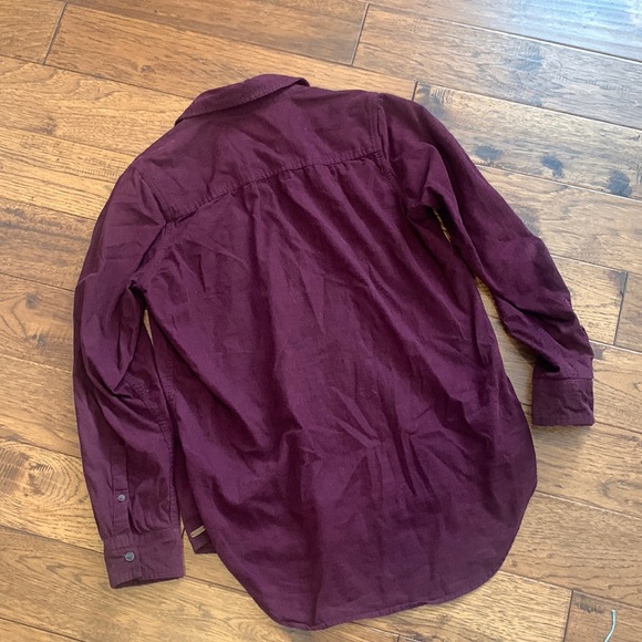 ROOTS Burgandy Corduroy Button Up - Picture 4 of 4